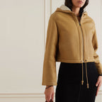 Women Brown Hooded Aviator B3 Shearling RAF Sheepskin Leather Jacket