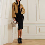 Women Brown Hooded Aviator B3 Shearling RAF Sheepskin Leather Jacket