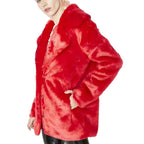 8 Ball Red Fur Jacket Women