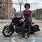 Women's All-Season Motorcycle Chaps Front Side View