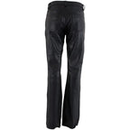Women's Biker Leather Pants Back Side View