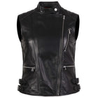 Women's Bodacious Black Leather Vest