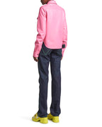 Women's Pink Full Sleeve Leather Shirt with Tailored Fit