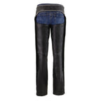 Women's Genuine Leather Motorcycle Chaps Back Side View