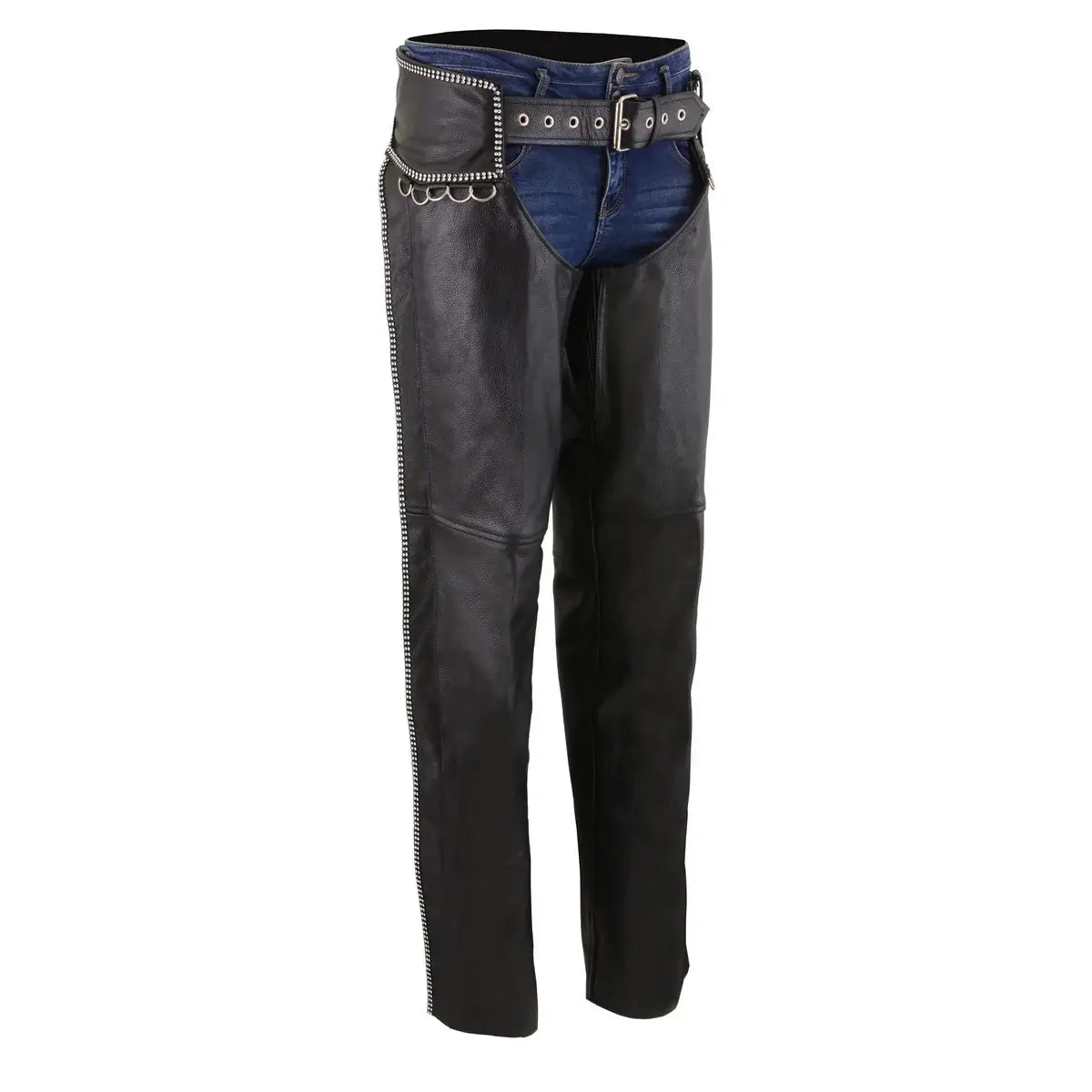 Women's Genuine Leather Motorcycle Chaps