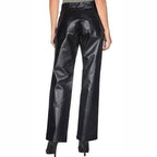 "High-Rise Luxe Leather Trousers"