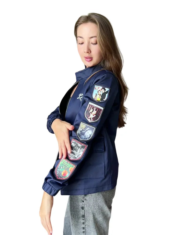 Lana Del Rey Racing Classic Leather Biker Jacket