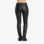 Women's Protective Leather Pants Back Side View