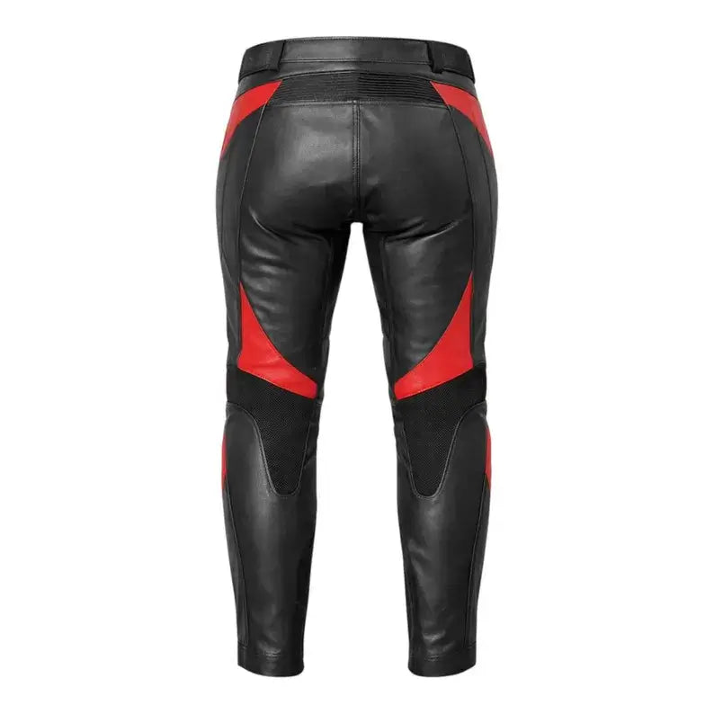 Women's Protective Leather Riding Pants Back Side View