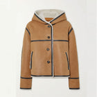 Women’s RAF B3 Hooded Leather-Trimmed Sheepskin Shearling Bomber Jacket