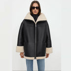 Women’s B3 RAF Aviator Styled Sheepskin Shearling Leather Jacket