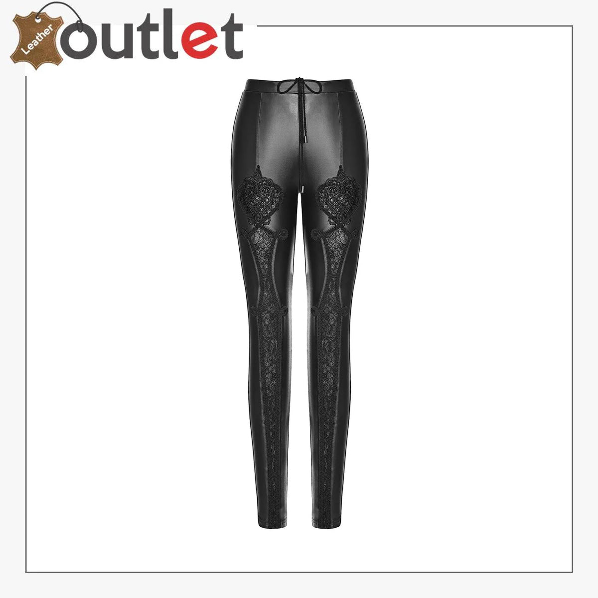 Womens Gothic Leggings Black Leather Pants