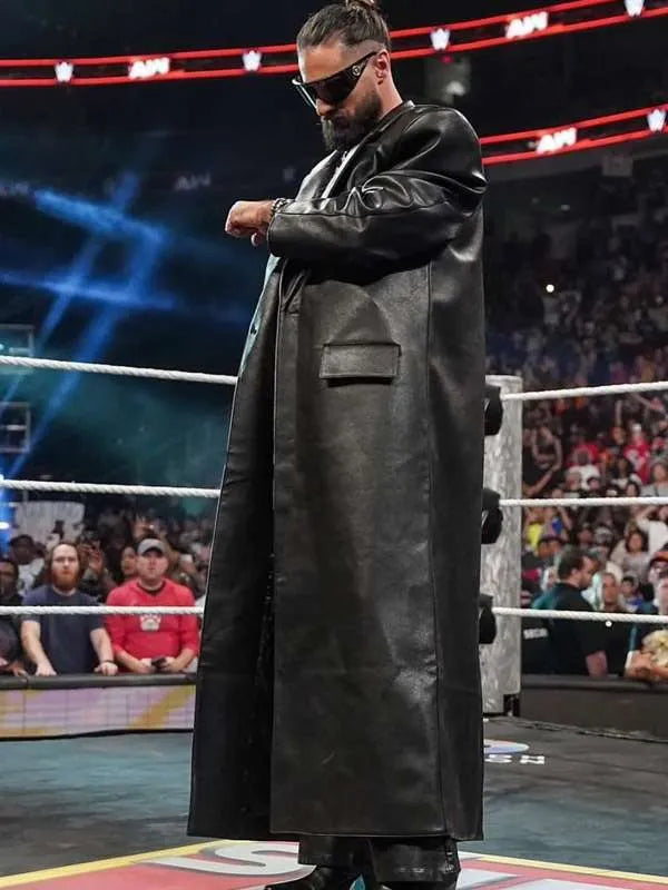 Monday Night RAW 2025 Seth Rollins Leather Coat