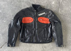 Yamaha Racing Jacket Black Streetwear Cowhide Leather Biker Jacket