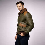 A-2 Sheepskin Leather Bomber Jacket – Men's Wool-Lined Aviator