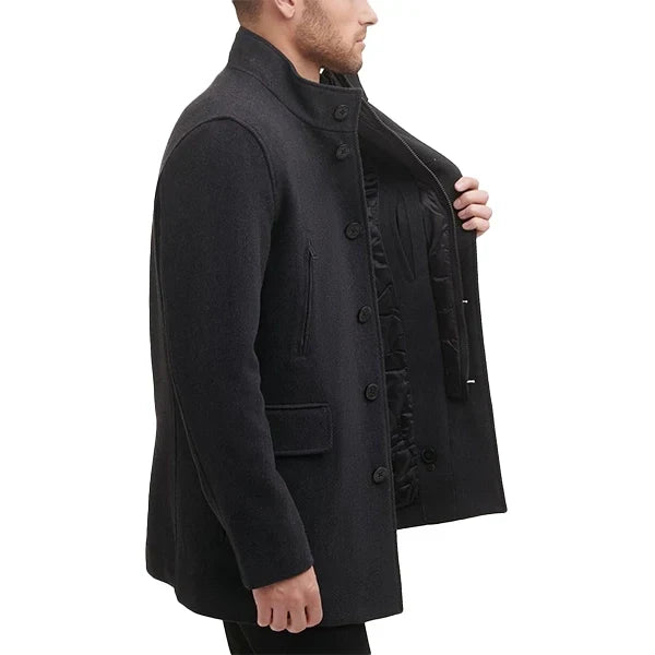 Black Wool Softshell Jacket