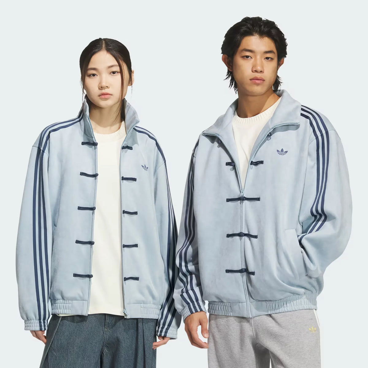 Adidas Chinese New Year (CNY) Knot Jacket | Sky Blue Mandarin Collar Track Jacket