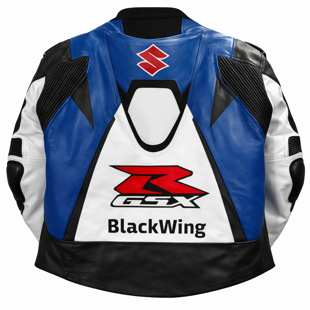 Suzuki GSX-R BlackWing Motorcycle Racing Leather Jacket