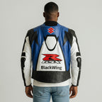 Suzuki GSX-R BlackWing Motorcycle Racing Leather Jacket