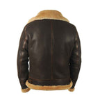 Aged Sheepskin Flying Jacket For Men In Brown