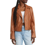 Alice Brown Asymmetrical Leather Moto Jacket