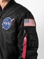 Apollo MA-1  Flight Aviator Black Bomber Jacket