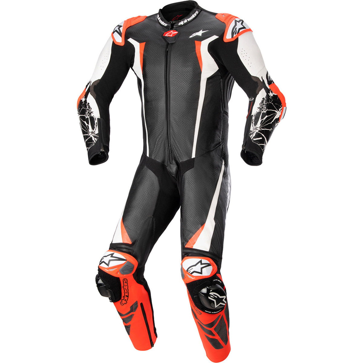 Alpinestars Racing Absolute V2 Red Leather Race Suit