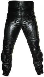 Anarchy Black Leather Motorcycle Trousers / Pants
