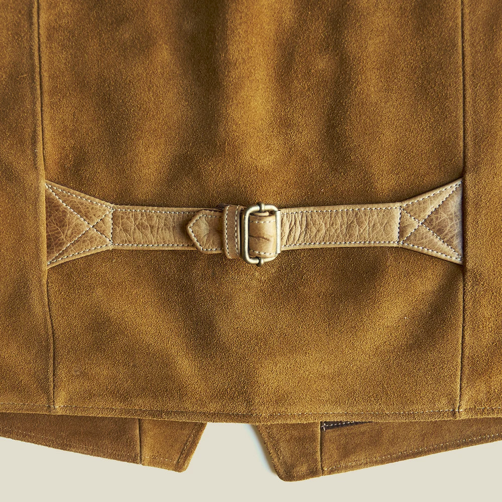Men’s Tan Suede Ranch Vest