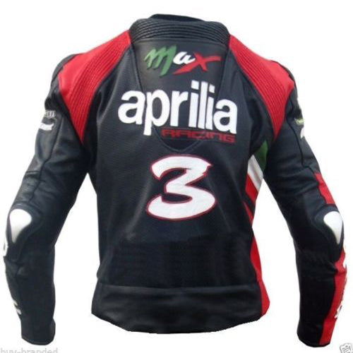 Max Biaggi Motogp Aprilia Motorcycle Leather Jacket