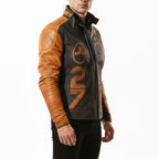 Arc Raiders Ryder Orange and Black Leather Jacket - Game Cosplay Jacket