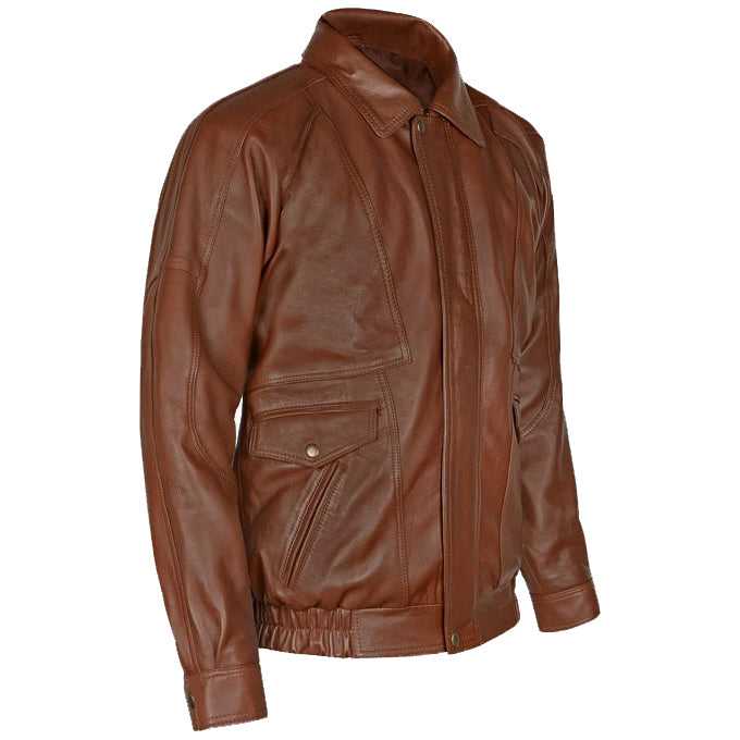 Aviator Bomber Leather Jacket