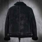 Men B3 Bomber Shearling Sheepskin Real Leather Aviator Jackets