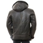 Men’s Black Sheepskin Aviator Jacket