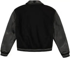 Avirex Black Script Wool Leather Letterman Jacket