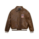 Men's Classic Brown Letterman  Avirex Leather Jacket