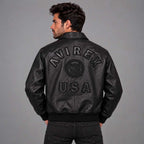 New Black Limited Edition Avirex Leather Jacket