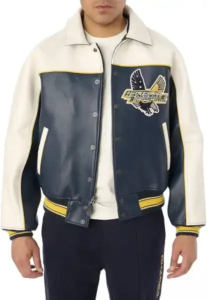 Men’s Avirex Soccer League Leather Bomber Jacket
