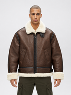 Men’s Brown B3 Sheepskin Shearling Bomber Jacket