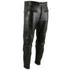 Milwaukee Leather LKM5713 Men's Premium Black Cowhide Leather Racing Pants w/ CE Armor Knee Protection