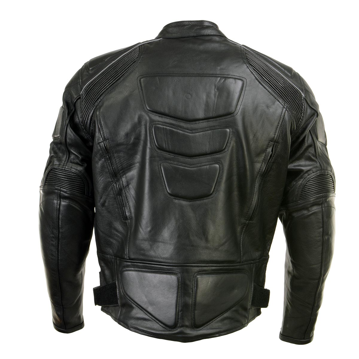 Milwaukee Leather LKM17007 Men's Premium Black Leather Motorcycle Bikers Rider Jacket w/ CE Armor