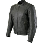 Milwaukee Leather Men's Flying Mayhem Skull Premium Black Leather Motorcycle Riders Jacket w/ CE Armor Protection - LKM17009