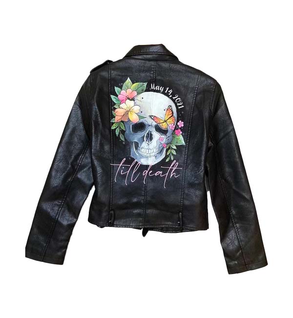 Plus Size Till Death Leather Jacket Women Wedding Leather Jacket