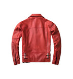 Red Brando Jacket Mens Cow Leather Jacket