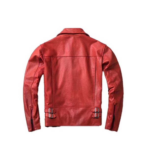 Red Brando Jacket Mens Cow Leather Jacket