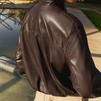 Balloon Sleeve Jacket for Women in Biker Style
