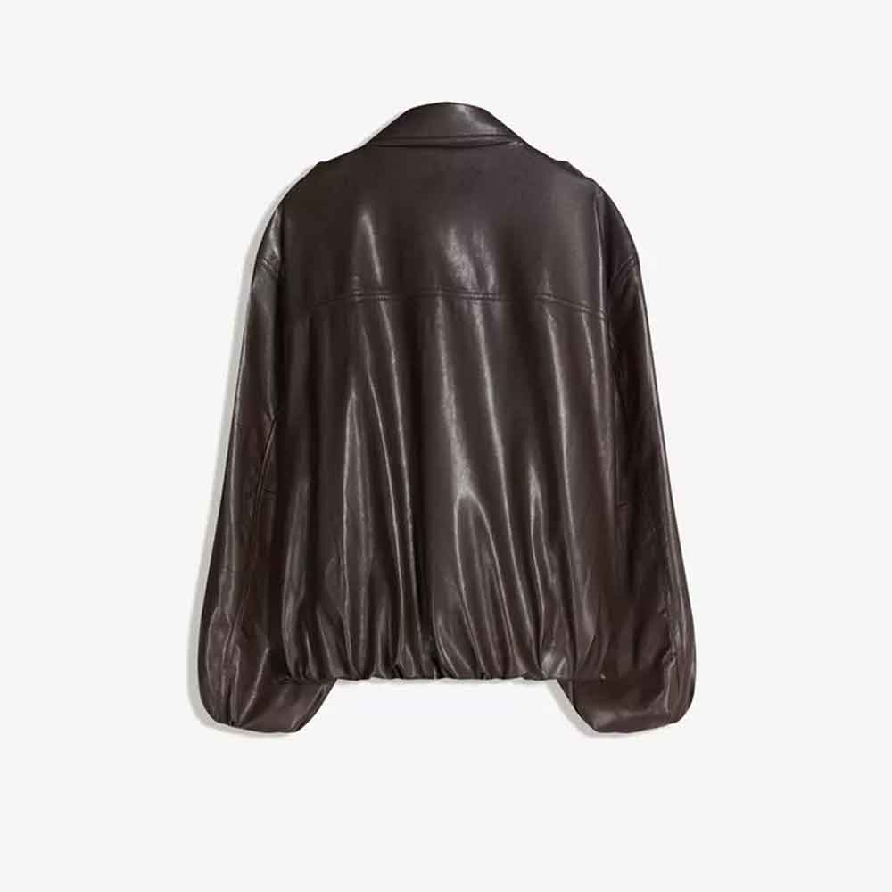 Balloon Sleeve Jacket for Women in Biker Style