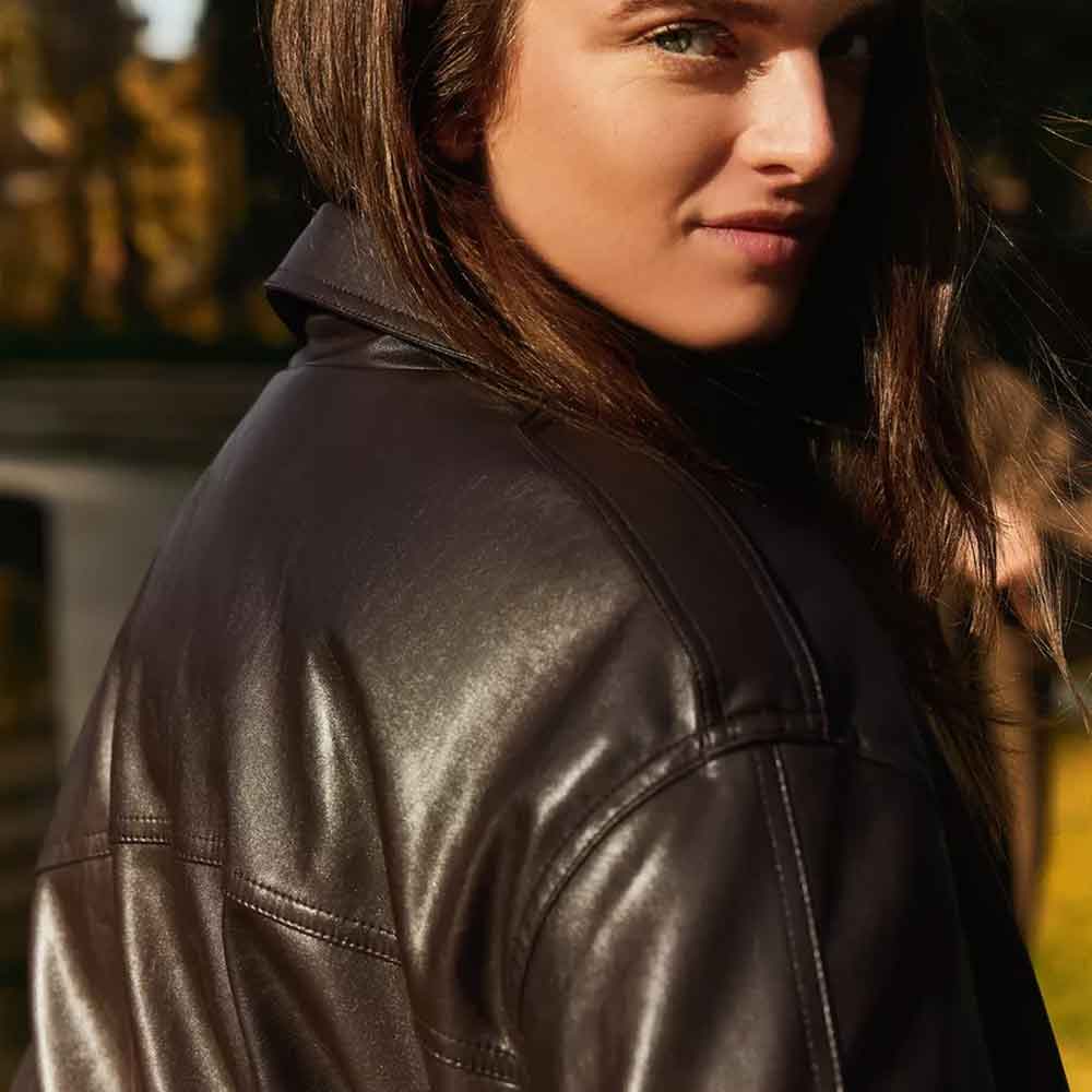 Balloon Sleeve Jacket for Women in Biker Style