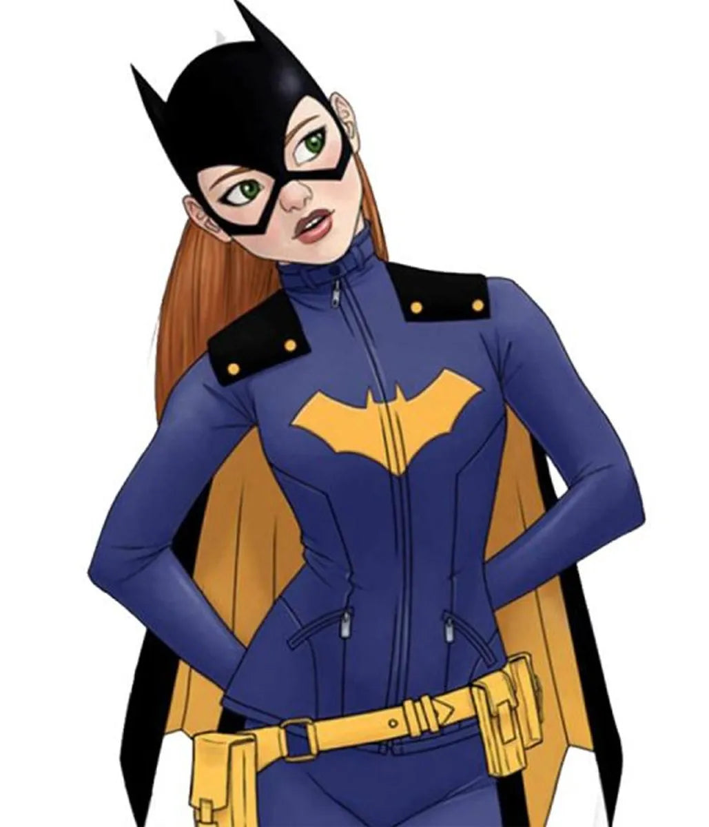Batgirl Blue Leather Bomber Jacket
