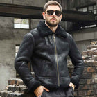 Men B3 Bomber Shearling Sheepskin Real Leather Aviator Jackets